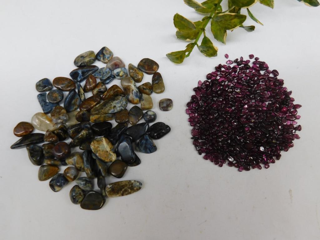 GARNET AND PIETERSITE ROCK STONE LAPIDARY SPECIMEN: Discover an extraordinary collection of natural wonders and estate treasures in Hatman's Auctions' Treasures of the Earth Online Auction! Browse turquoise, agate, jasper, petrified wood, quartz crysta