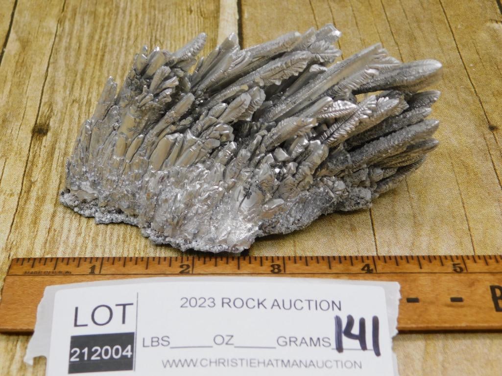 FEATHER PATTERN MAGNESIUM ROCK STONE LAPIDARY SPECIMEN - 2