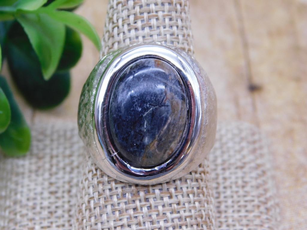 GENUINE STONE ADJUSTABLE RING ROCK STONE LAPIDARY SPECIMEN (1 of 2)