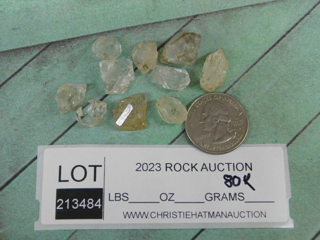 HERKIMER DIAMONDS ROCK STONE LAPIDARY SPECIMEN: Discover an extraordinary collection of natural wonders and estate treasures in Hatman's Auctions' Treasures of the Earth Online Auction! Browse turquoise, agate, jasper, petrified wood, quartz