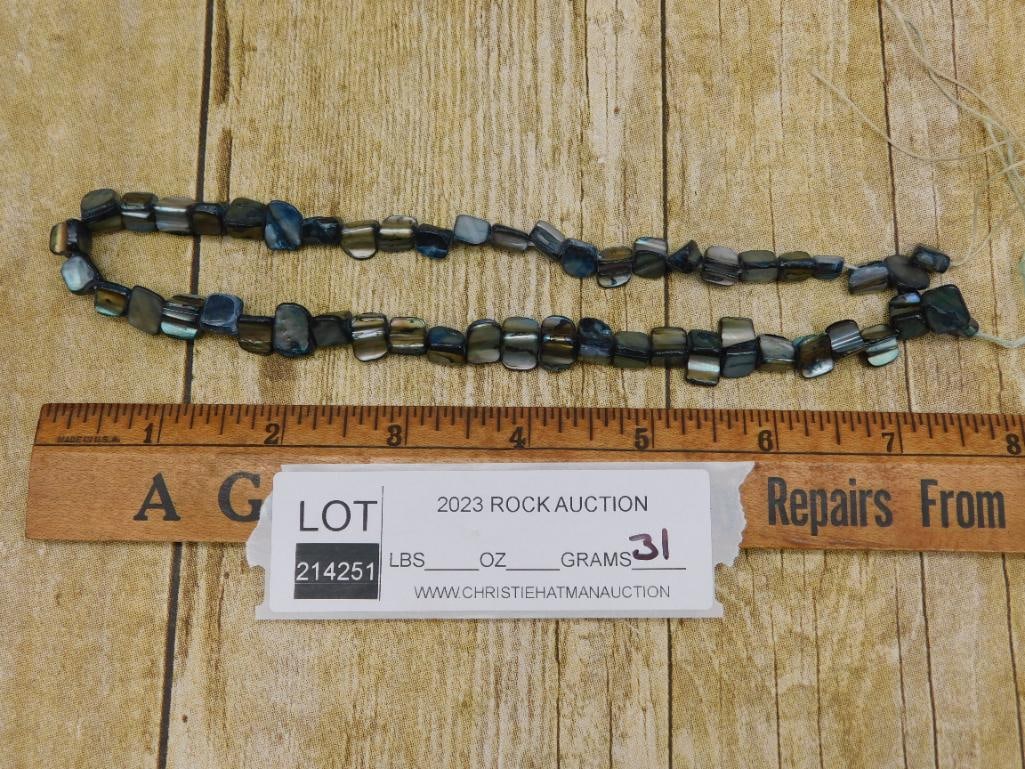 SHELL BEADS ROCK STONE LAPIDARY SPECIMEN - 3