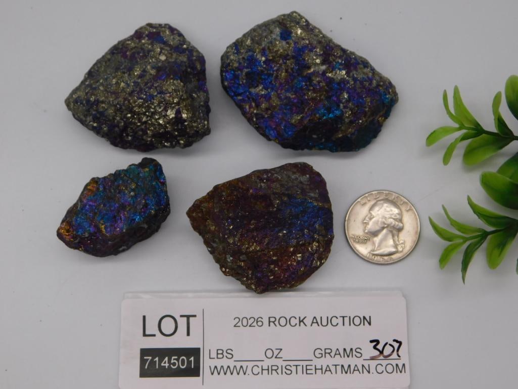 Chalcopyrite Peacock Ore Mineral Specimens - 2