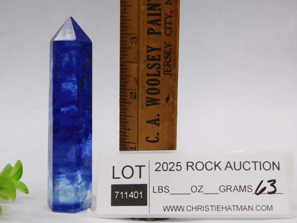 Blue Quartz Tower Obelisk Rock Stone Lapidary Specimen (1 of 1)