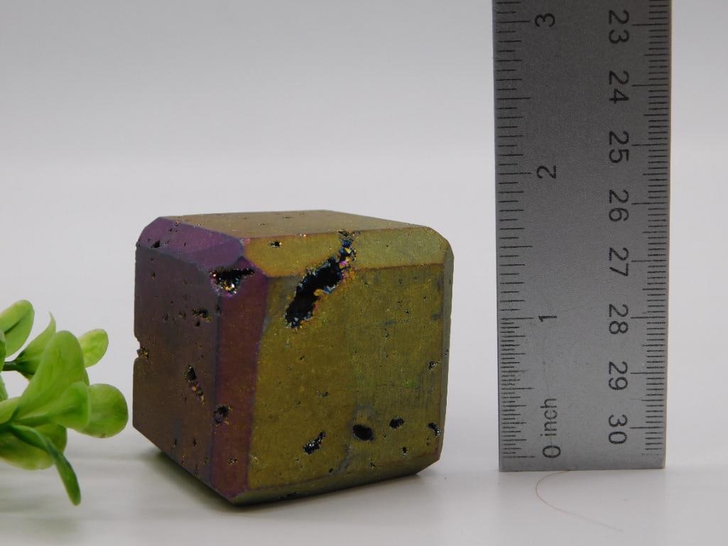 DRUZY TITANIUM CUBE ROCK STONE LAPIDARY SPECIMEN - 2