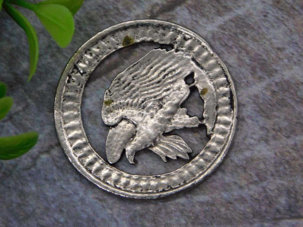 CUT COIN COLLECTIBLE EAGLE COIN (1 of 2)