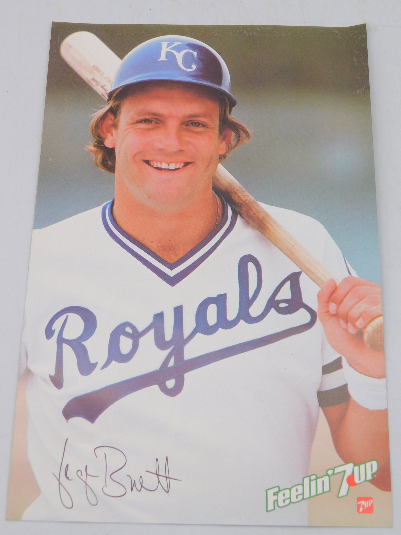 Baseball — George Brett Kansas City Royals Feelin 7UP Promotional Two-Sided Poster (1 of 4)
