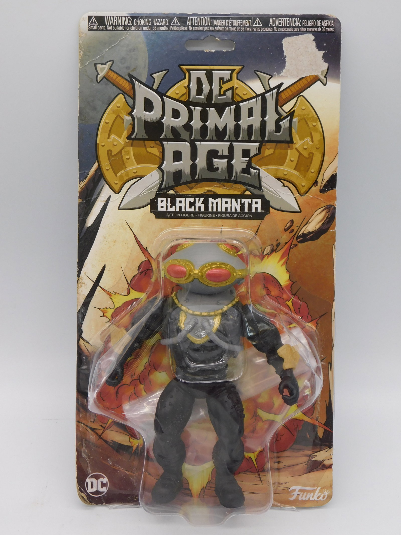 Figurine — Funko DC Primal Age Black Manta Action Figure on Original Card: Figurine — Funko DC Primal Age Black Manta Action Figure on Original Card