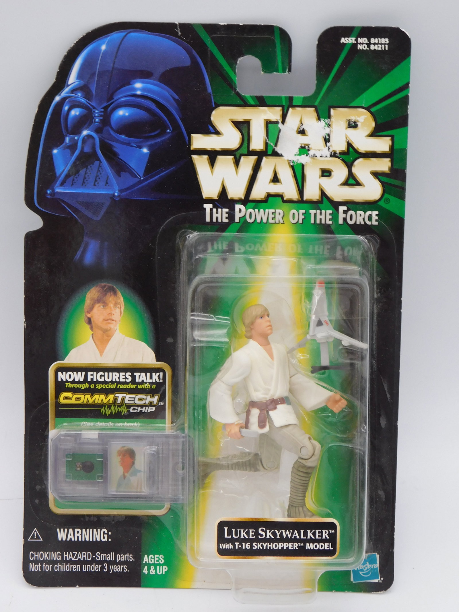 Toy — Star Wars Power of the Force Luke Skywalker with T-16 Skyhopper CommTech Chip MOC (1 of 2)