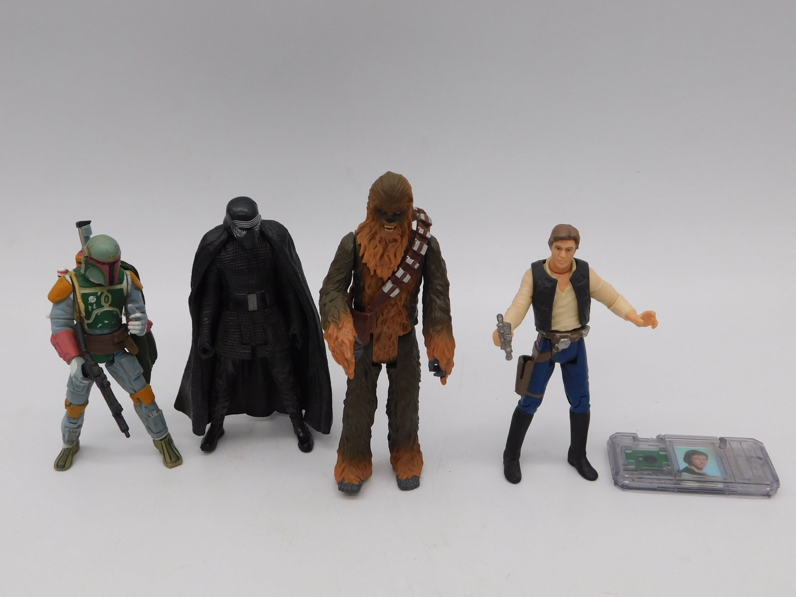 Toy — Star Wars Action Figure Lot of 4 Boba Fett Kylo Ren Chewbacca Han Solo with Accessory: Toy — Star Wars Action Figure Lot of 4 Boba Fett Kylo Ren Chewbacca Han Solo with Accessory