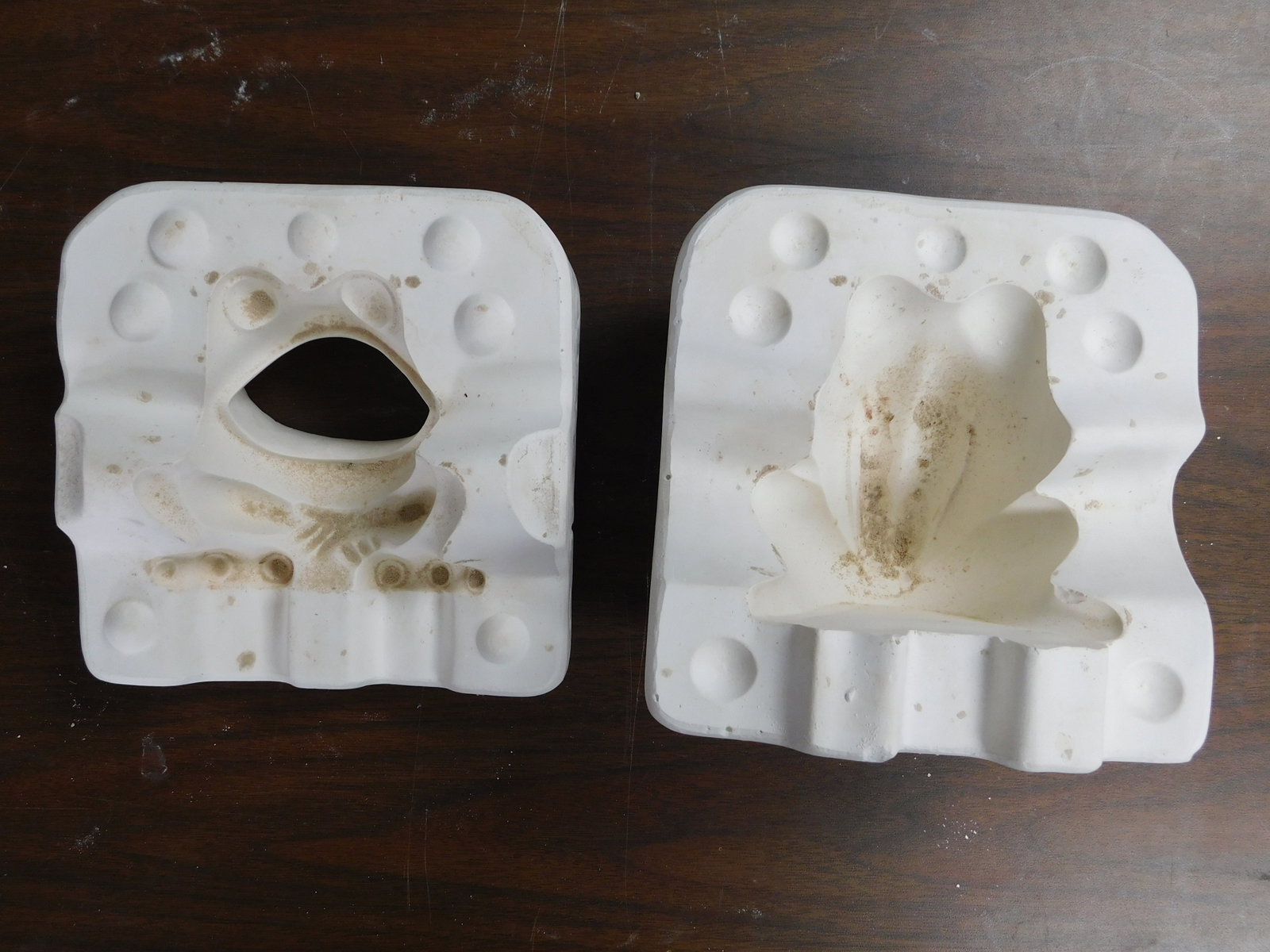 Antique — Arnel's Frog Figurine Ceramic Casting Mold Two-Piece Plaster Mold 774 (1 of 5)