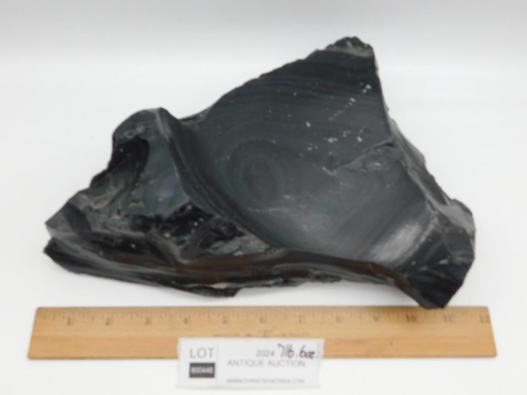 OBSIDIAN ROCK STONE LAPIDARY SPECIMEN - 2