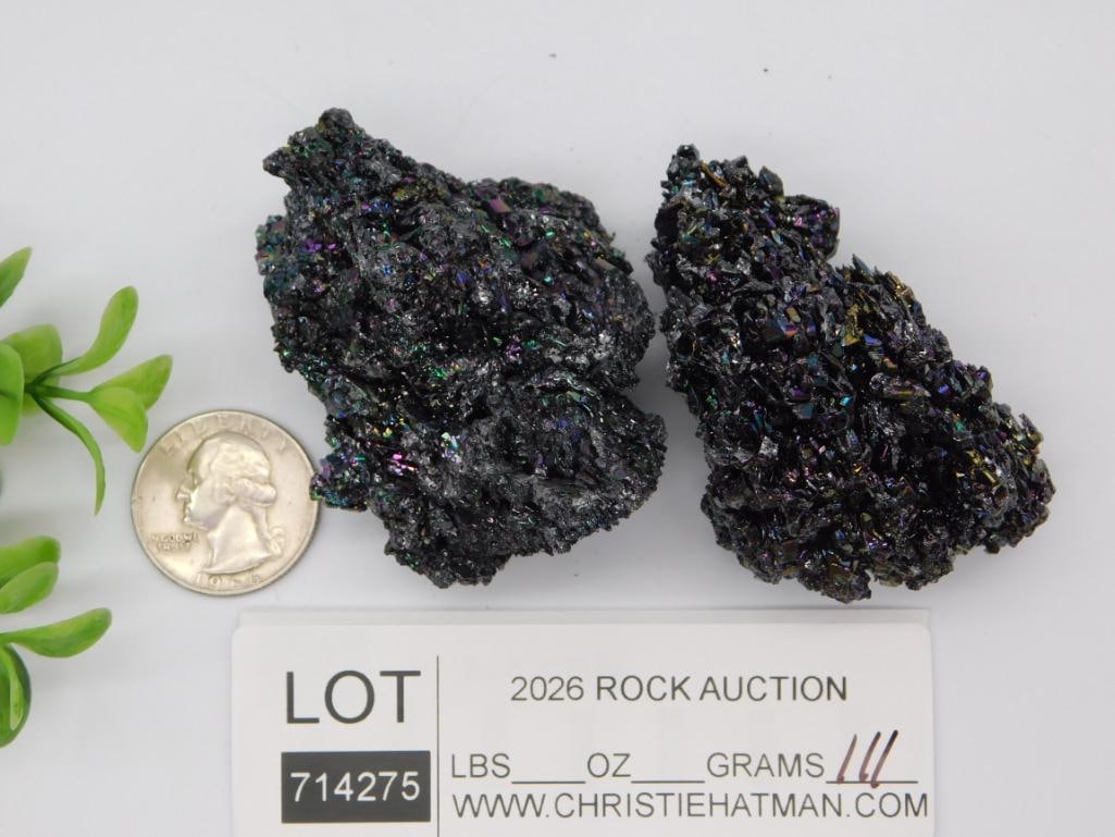 Iridescent Carbon Silicon Crystal Specimens - 3