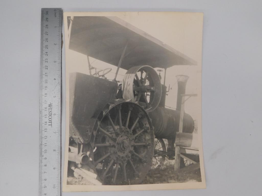 Antique Steam Traction Engine Photograph Single - 2