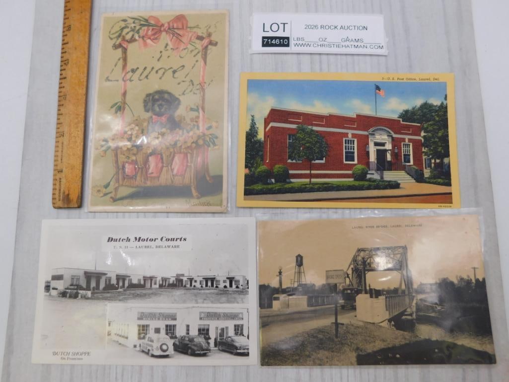Laurel, Delaware Vintage Postcard Lot - 2