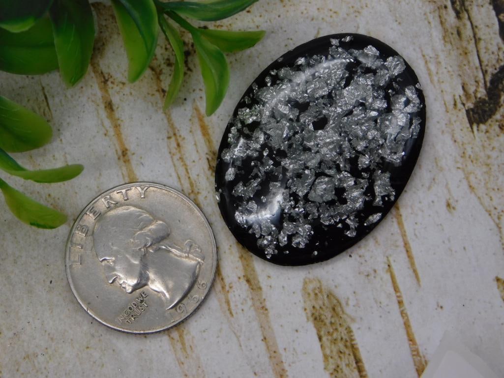 Pyrite-Flecked Oval Cabochon - 2