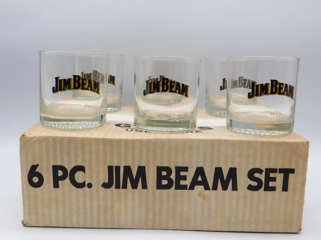 Jim Beam Advertising Rocks Glasses, Six (1 of 3)
