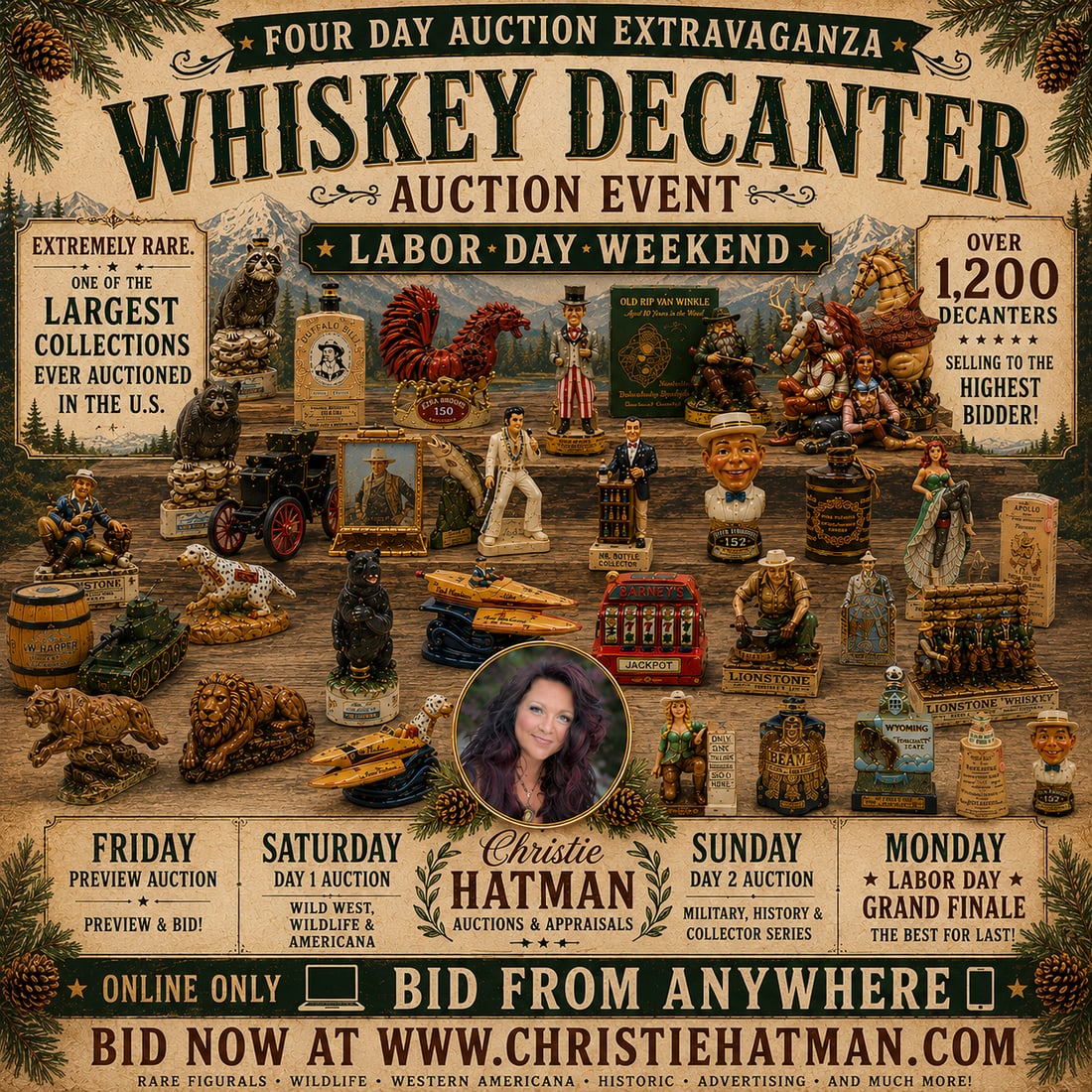 WELCOME TO COL. CHRISTIE HATMAN AUCTIONS: WELCOME — INFORMATIONAL LOT ONLY. PLEASE DO NOT BID. Welcome to Colonel Christie Hatman Auctions! We are a small, independently owned auction house in Thayer, Missouri, built on personal service, ca