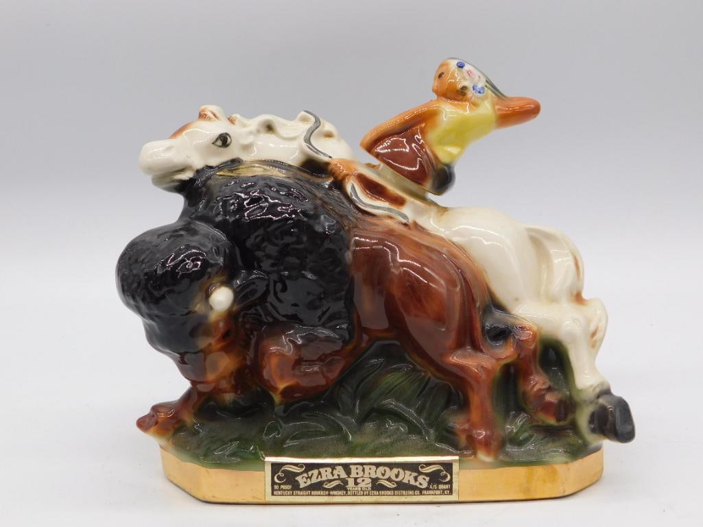 Ezra Brooks Buffalo with Native American - 2