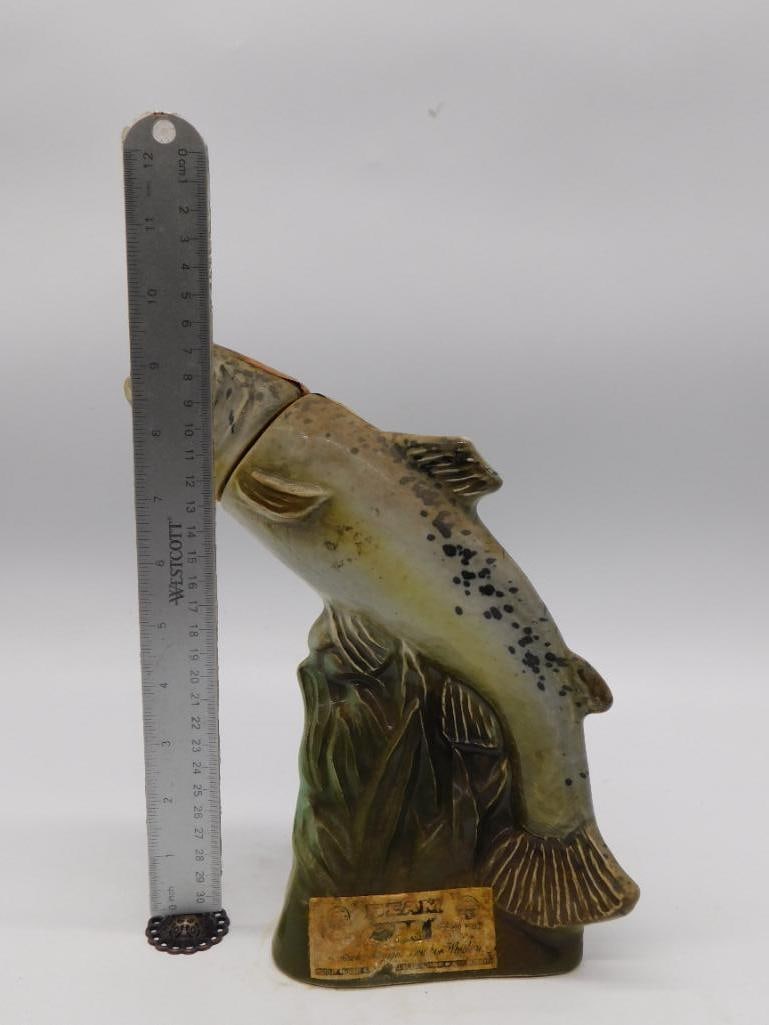 Jim Beam Speckled Trout Ceramic Decanter - 2