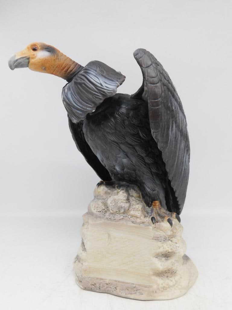 Condor Perched on Rock Ceramic Bird - 2
