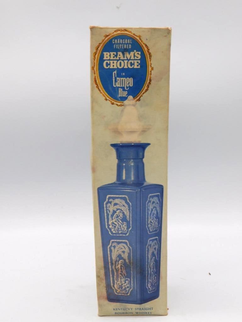 Jim Beam Legend of John Henry West: A Jim Beam Regal China decanter rendered as John Henry, the legendary steel-driving man of the Big Bend Tunnel in West Virginia. The base carries a printed inscription telling his story. Kentucky