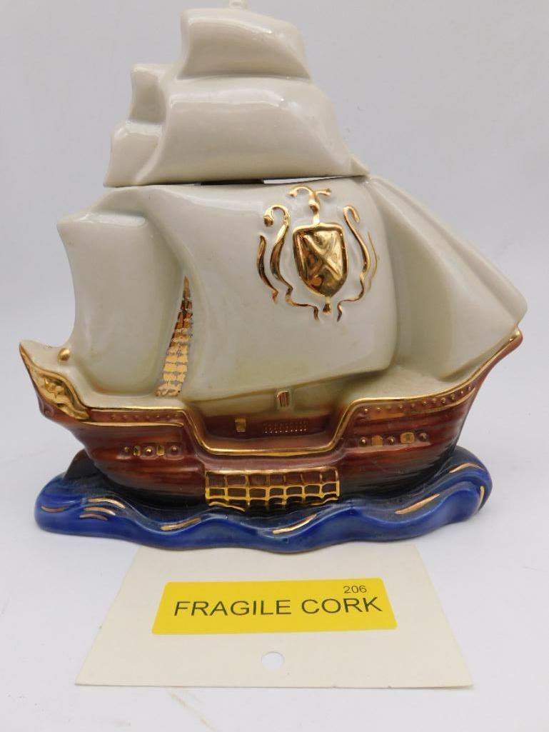 Colonial Sailing Ship Ceramic Decanter - 3