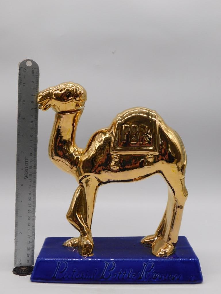 Gold-Tone Camel Ceramic Decanter - 2