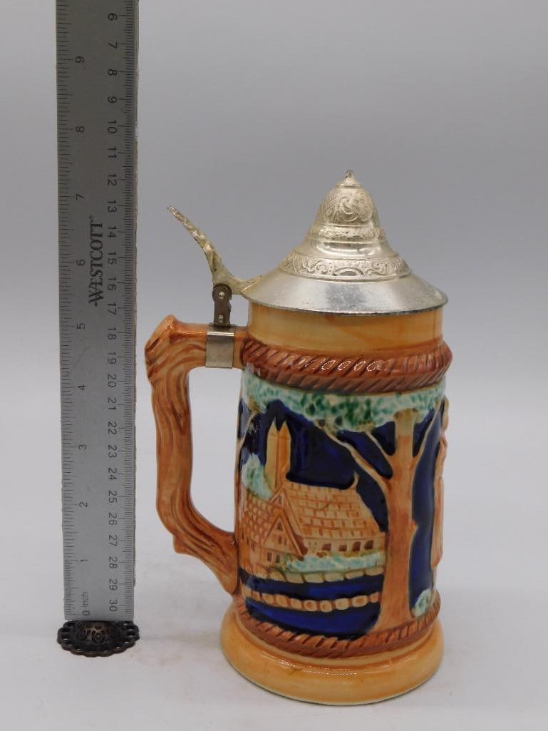 German-Style Ceramic Stein Decanter with - 2