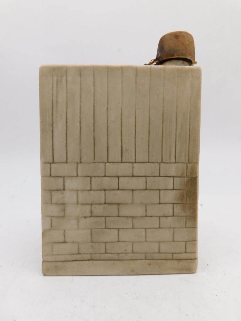 Small Porcelain Whiskey Bottle, Two Men - 2