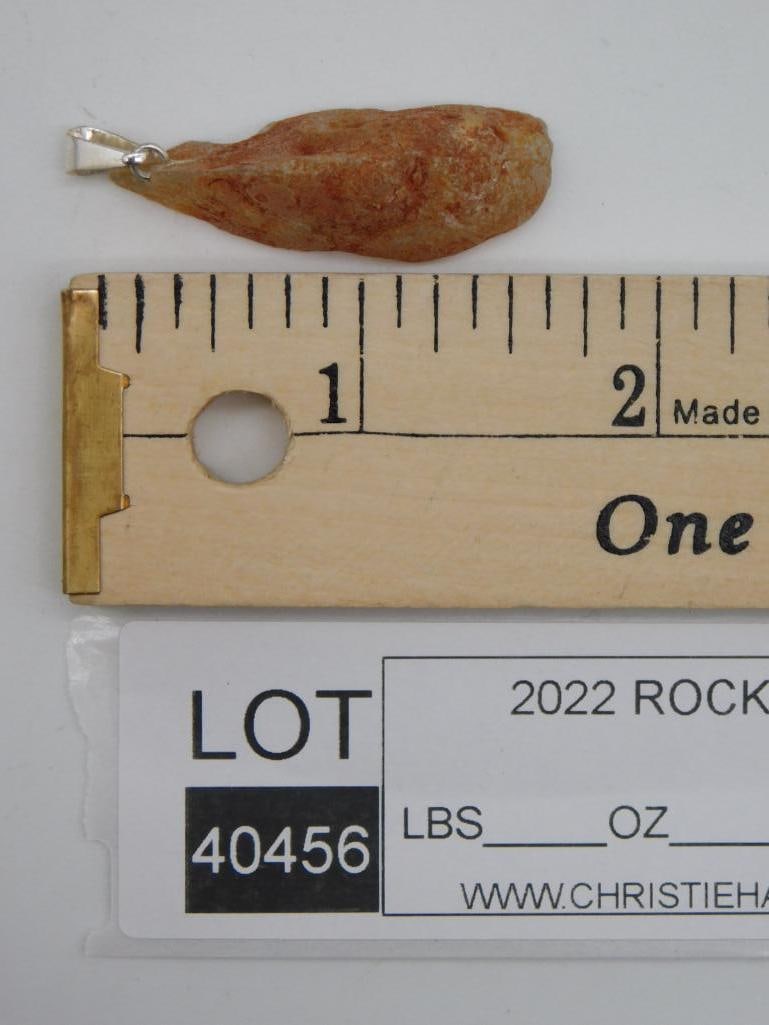 GEODE SLICE PENDANT ROCK STONE LAPIDARY SPECIMEN - 4