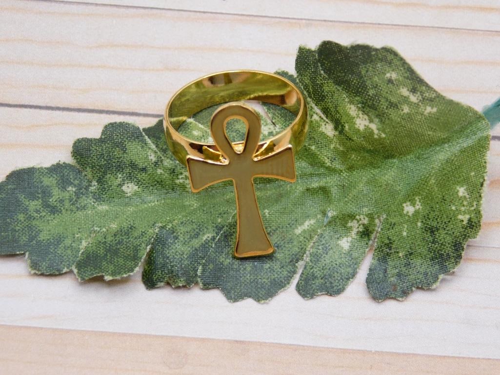 ANKH RING ROCK STONE LAPIDARY SPECIMEN - 5