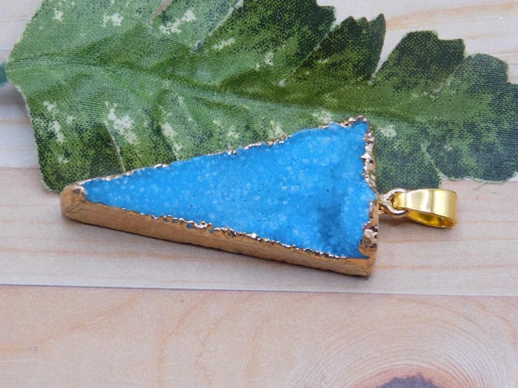 DRUZY QUARTZ PENDANT ROCK STONE LAPIDARY SPECIMEN (1 of 10)