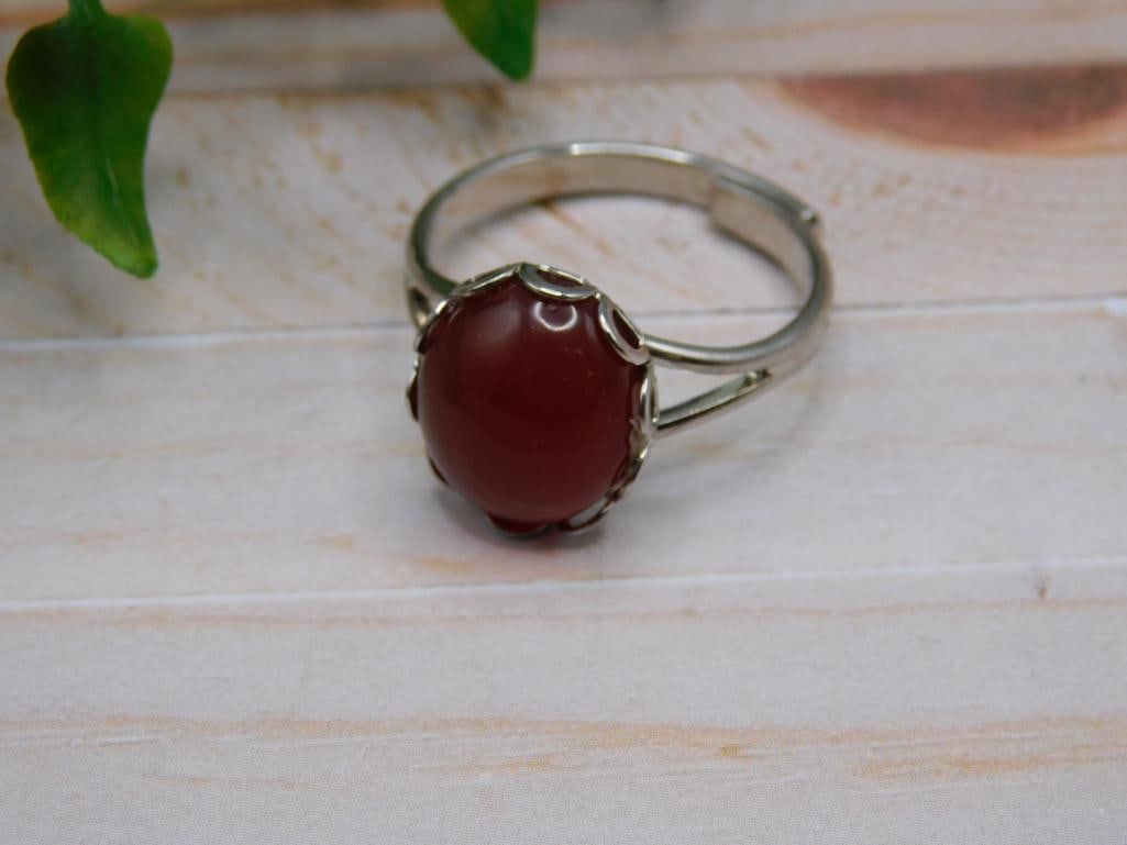 CARNELIAN RING ROCK STONE LAPIDARY SPECIMEN - 9