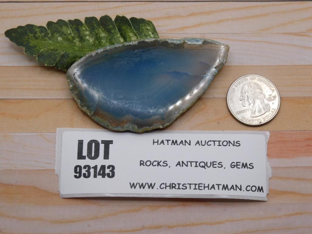 AGATE SLICE ROCK STONE LAPIDARY SPECIMEN - 7