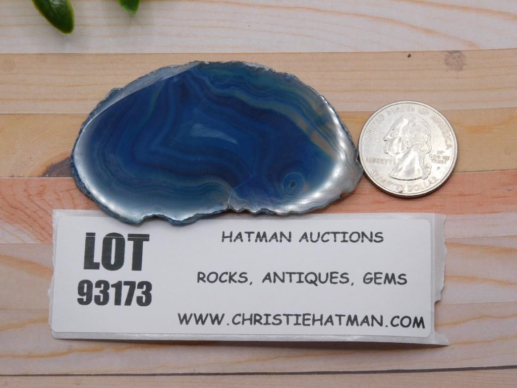 AGATE SLICE ROCK STONE LAPIDARY SPECIMEN - 9