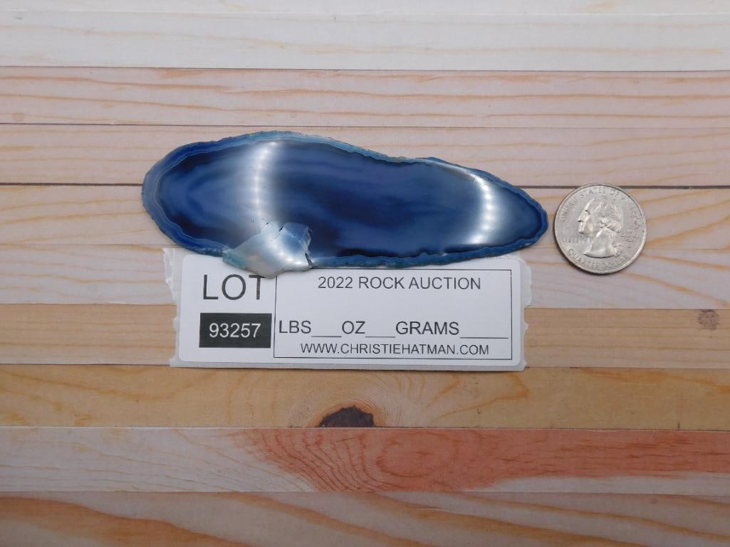 AGATE SLICE ROCK STONE LAPIDARY SPECIMEN - 6