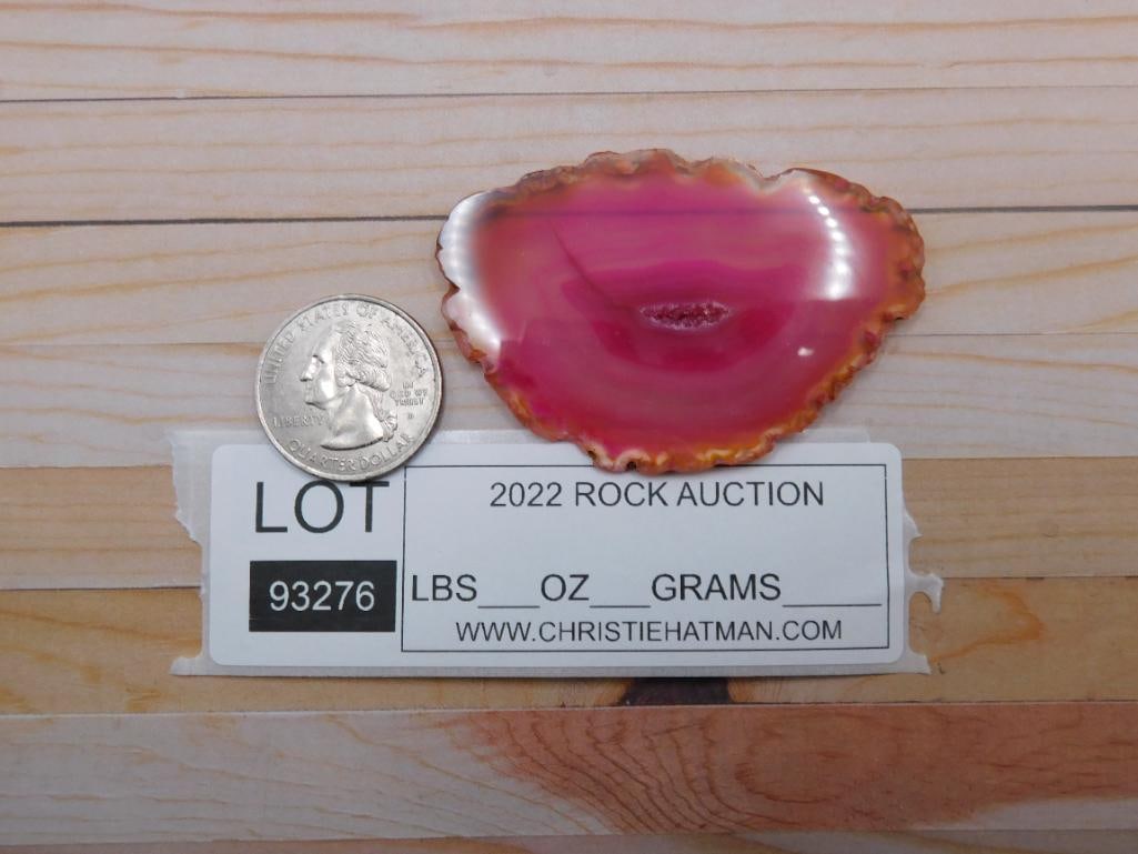 GEODE SLICE ROCK STONE LAPIDARY SPECIMEN - 6