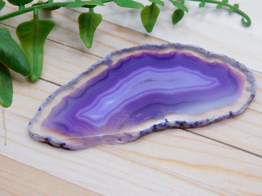 AGATE SLICE ROCK STONE LAPIDARY SPECIMEN - 10