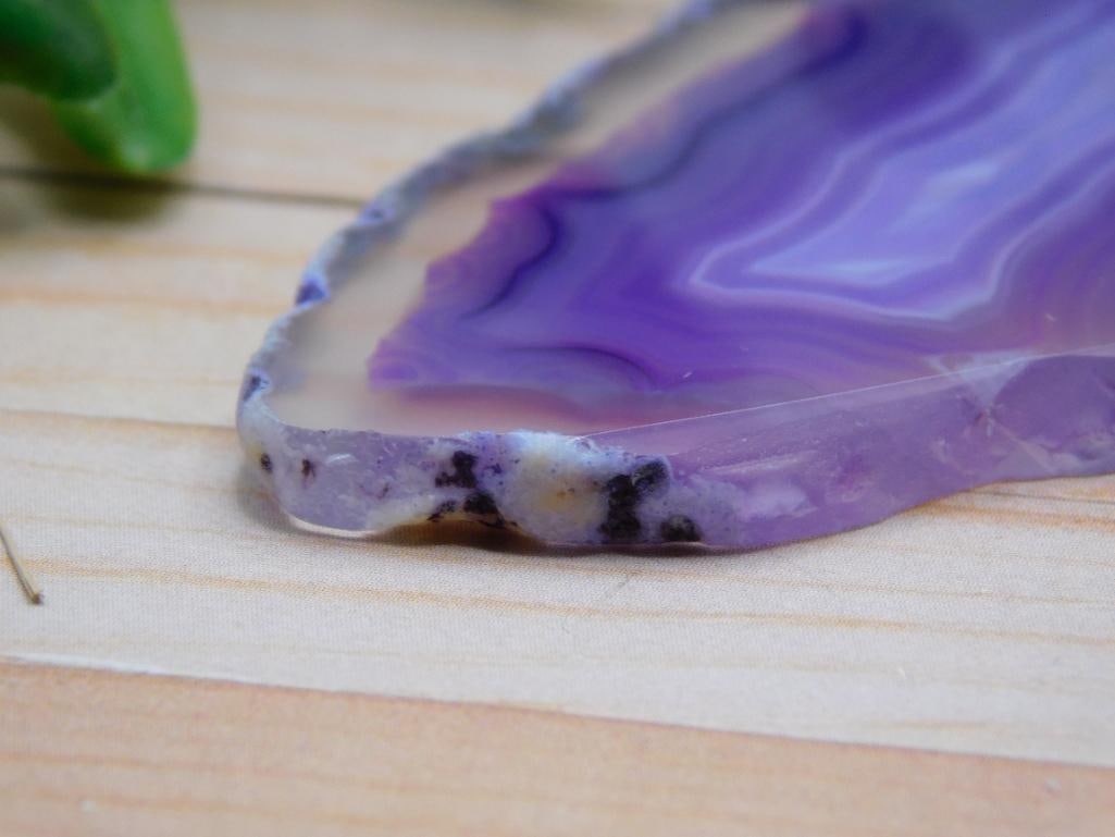 AGATE SLICE ROCK STONE LAPIDARY SPECIMEN - 15