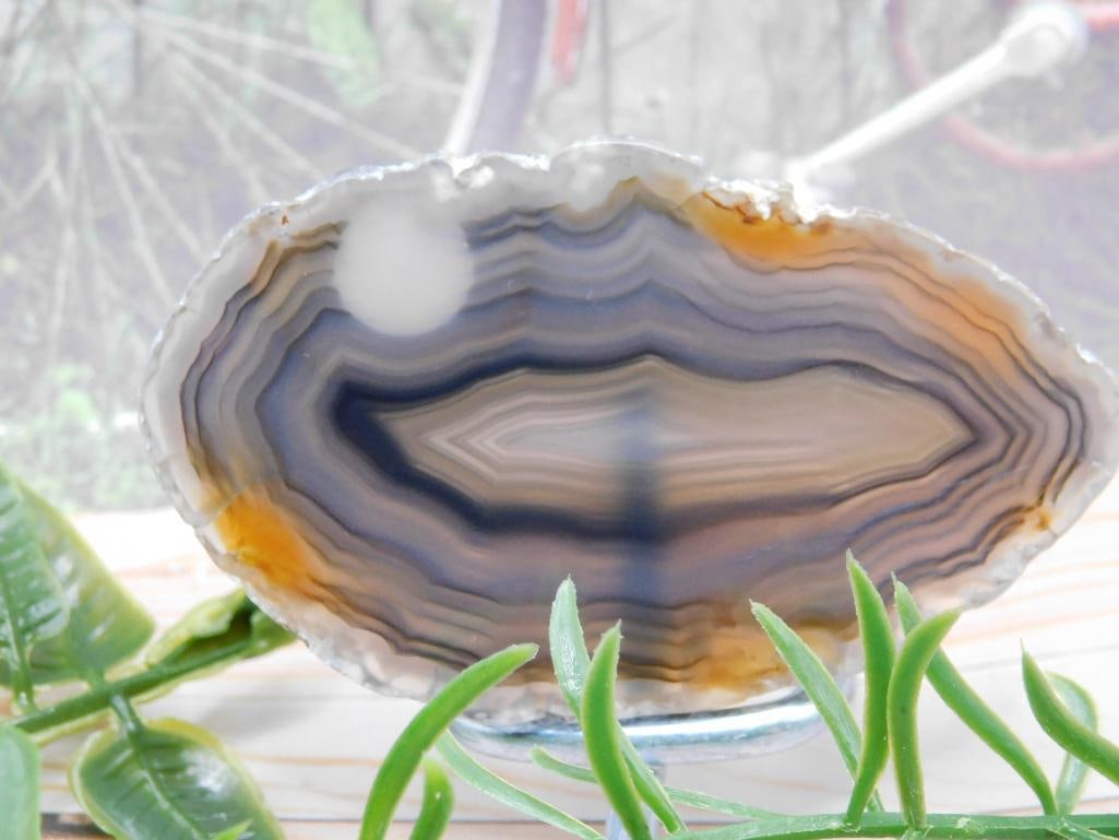 AGATE SLICE ROCK STONE LAPIDARY SPECIMEN - 9