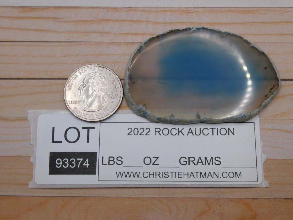 AGATE SLICE ROCK STONE LAPIDARY SPECIMEN - 4