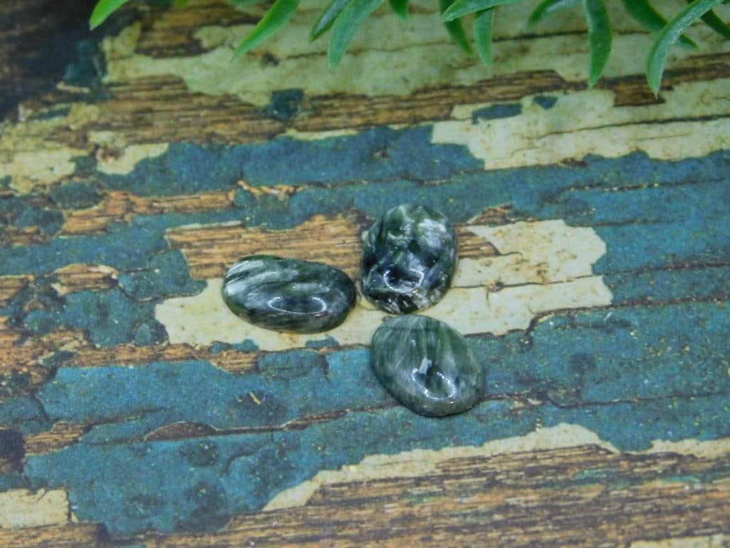 SERAPHINITE CABOCHONS ROCK STONE LAPIDARY SPECIMEN - 5