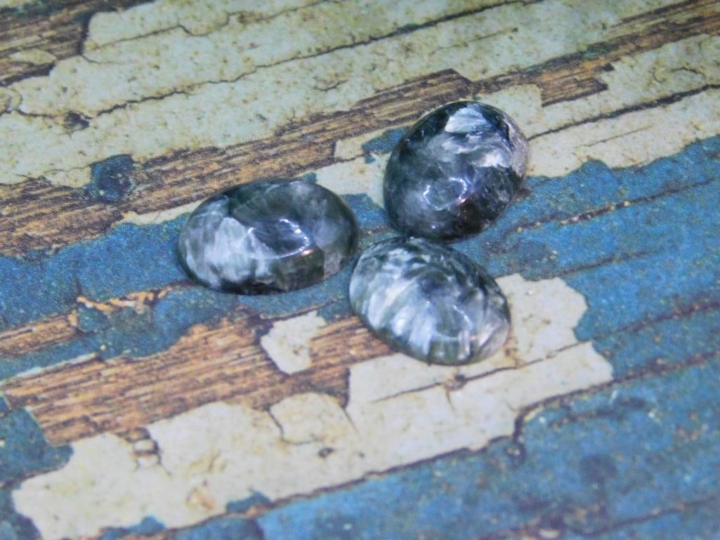 SERAPHINITE CABOCHONS ROCK STONE LAPIDARY SPECIMEN - 2