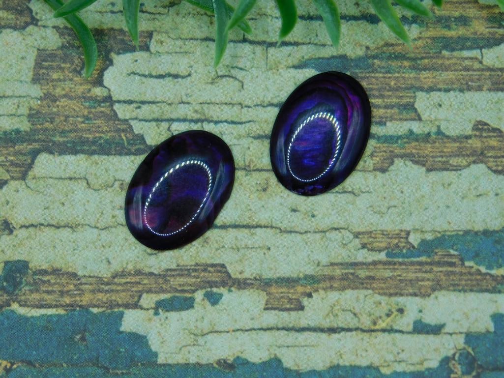 ABALONE CABOCHONS ROCK STONE LAPIDARY SPECIMEN - 4