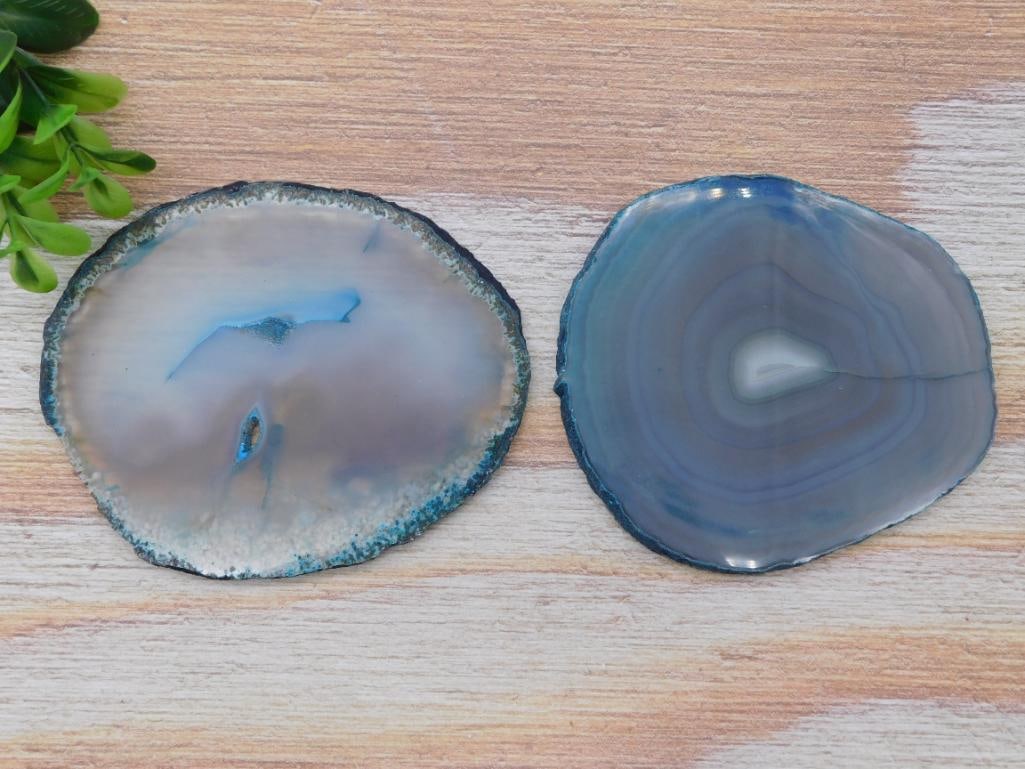 AGATE SLICES ROCK STONE LAPIDARY SPECIMEN: Discover an extraordinary collection of natural wonders and estate treasures in Hatman's Auctions' Treasures of the Earth Online Auction! Browse turquoise, agate, jasper, petrified wood, quartz crysta
