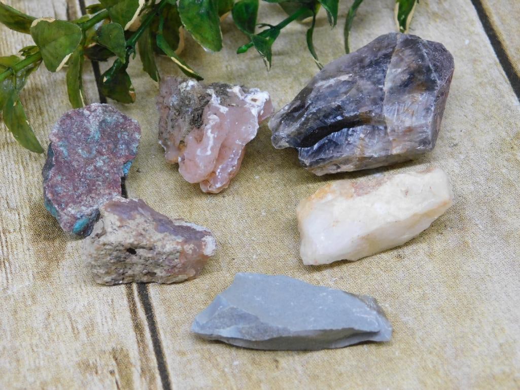 MIXED LOT ROCK STONE LAPIDARY SPECIMEN: MIXED LOT ROCK STONE LAPIDARY SPECIMEN