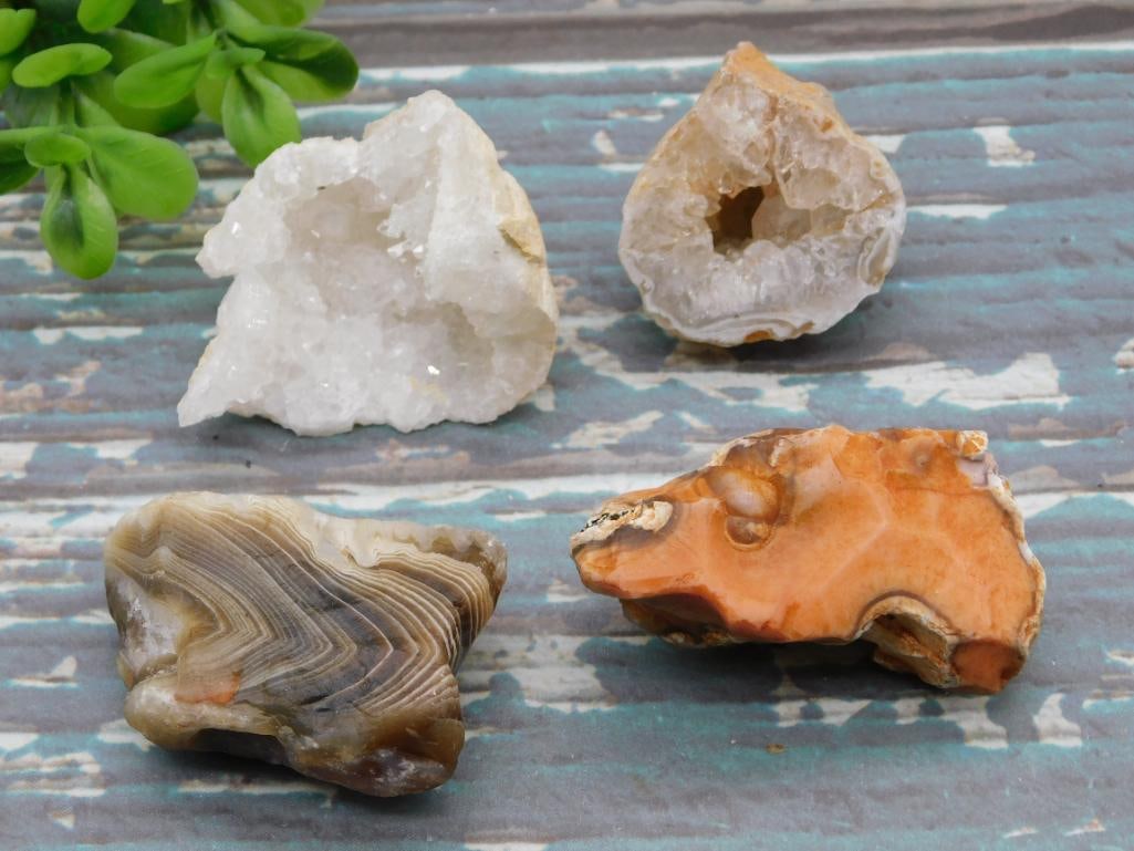 MIXED LOT ROCK STONE LAPIDARY SPECIMEN: MIXED LOT ROCK STONE LAPIDARY SPECIMEN
