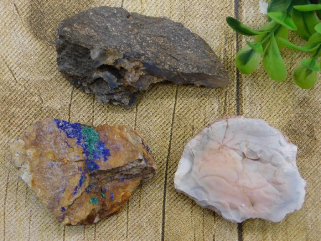 MIXED ROUGH LOT ROCK STONE LAPIDARY SPECIMEN (1 of 2)