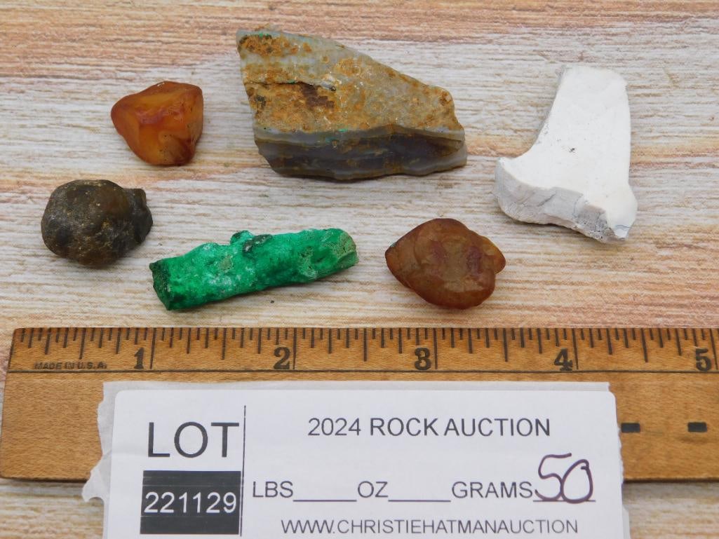 MIXED ROUGH LOT ROCK STONE LAPIDARY SPECIMEN (1 of 2)