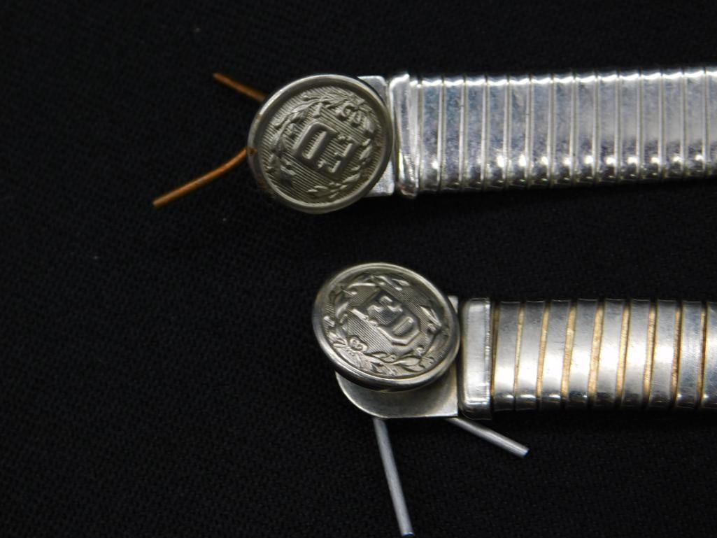 Two Silver Metal Bands with Decorative Ends - 7